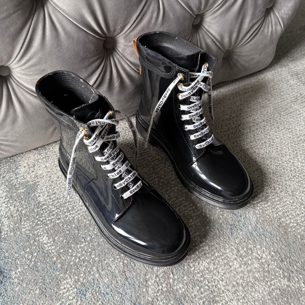 See By Chloe Black Rain Boots - Picture 5 of 7